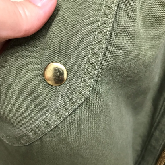 J Crew 100% Cotton Olive Green Jacket in Large - Picture 7 of 14